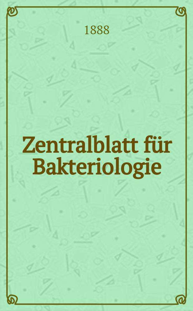 Zentralblatt für Bakteriologie : Med. microbiology, virology, parasitology, infectious diseases. Bd.3, №14