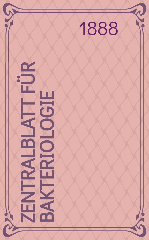 Zentralblatt für Bakteriologie : Med. microbiology, virology, parasitology, infectious diseases. Bd.4, №19
