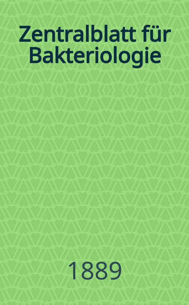 Zentralblatt für Bakteriologie : Med. microbiology, virology, parasitology, infectious diseases. Bd.5, №12