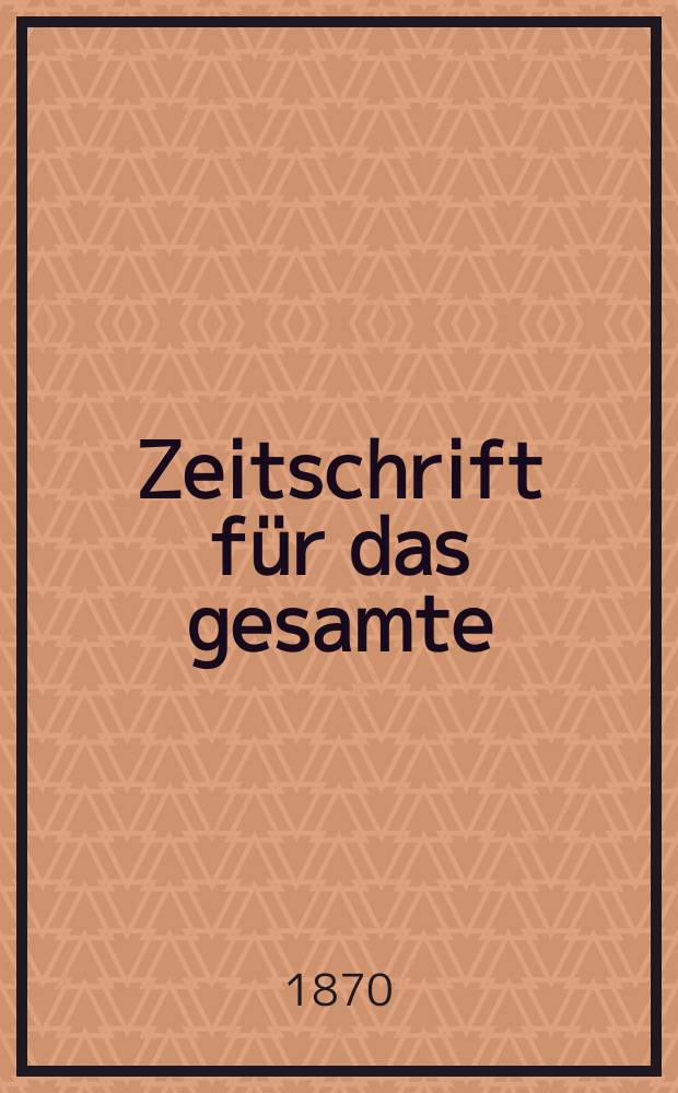 Zeitschrift f&uuml;r das gesamte : Brauwesen (Bayerischer Bierbrauer). Jg.5 1870, №11