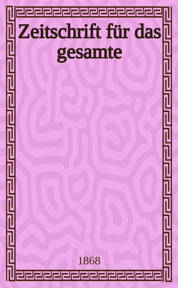 Zeitschrift f&uuml;r das gesamte : Brauwesen (Bayerischer Bierbrauer). Jg.3 1868, №7