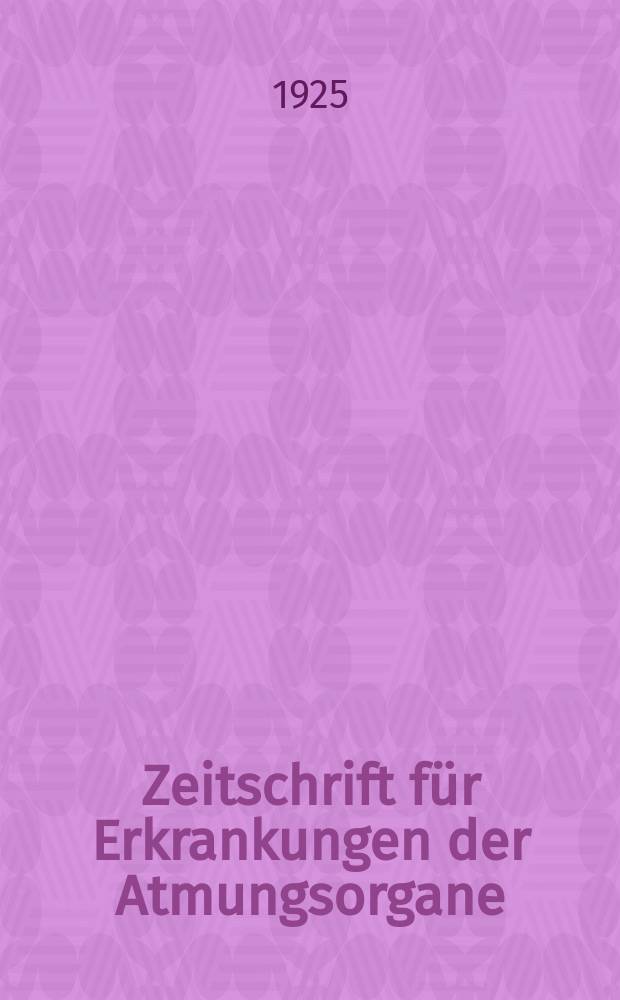 Zeitschrift für Erkrankungen der Atmungsorgane : Mit Folia bronchologica Hervorgegangen aus Zeitschrift für Tuberkulose und Erkrankungen der Thoraxorgane. Bd.42, H.1