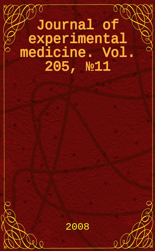 Journal of experimental medicine. Vol. 205, № 11
