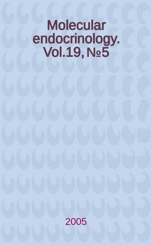Molecular endocrinology. Vol.19, № 5