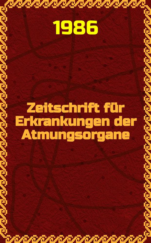 Zeitschrift für Erkrankungen der Atmungsorgane : Mit Folia bronchologica Hervorgegangen aus Zeitschrift für Tuberkulose und Erkrankungen der Thoraxorgane. Bd.167, Указатель