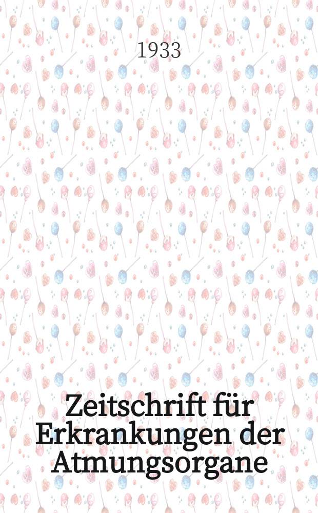 Zeitschrift für Erkrankungen der Atmungsorgane : Mit Folia bronchologica Hervorgegangen aus Zeitschrift für Tuberkulose und Erkrankungen der Thoraxorgane. Bd.67, H.3
