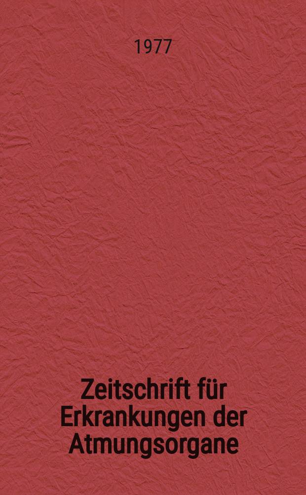 Zeitschrift für Erkrankungen der Atmungsorgane : Mit Folia bronchologica Hervorgegangen aus Zeitschrift für Tuberkulose und Erkrankungen der Thoraxorgane. Bd.149, Указатель