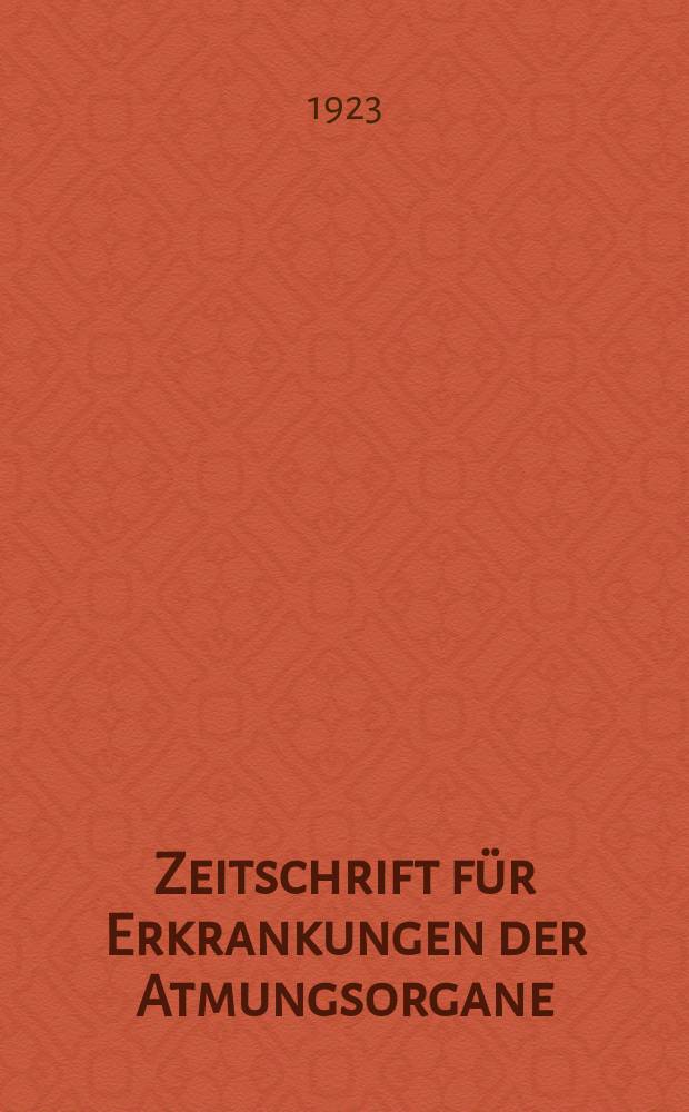 Zeitschrift für Erkrankungen der Atmungsorgane : Mit Folia bronchologica Hervorgegangen aus Zeitschrift für Tuberkulose und Erkrankungen der Thoraxorgane. Bd.37, H.5