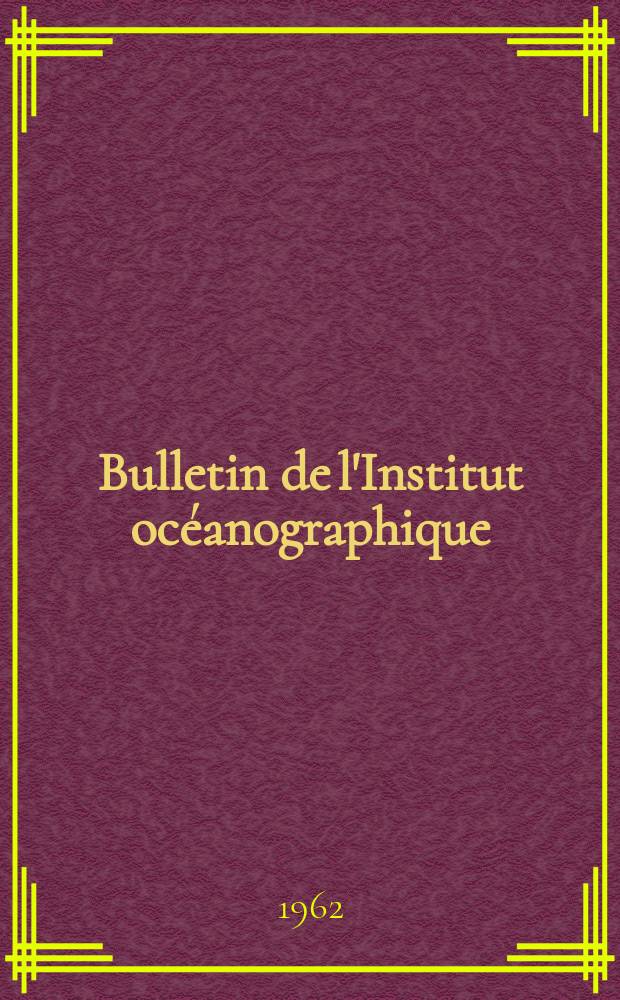 Bulletin de l'Institut océanographique : (Fondation Albert I-er, prince de Monaco). №1229 : Étude de la myologie et de l'ostéologie de l'Uranoscope, (Uranoscopus scaber L.) de l'ordre des Jugulaires