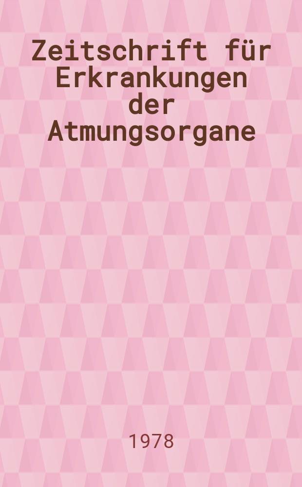 Zeitschrift für Erkrankungen der Atmungsorgane : Mit Folia bronchologica Hervorgegangen aus Zeitschrift für Tuberkulose und Erkrankungen der Thoraxorgane. Bd.151, Указатель