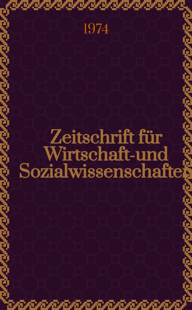 Zeitschrift für Wirtschafts- und Sozialwissenschaften : Bisher Schmollens Jahrbuch für Wirtschafts- und Sozialwissenschaften. Jg.3
