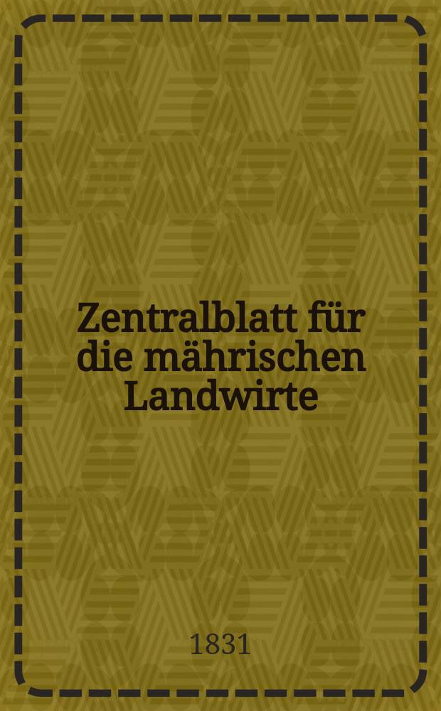 Zentralblatt für die mährischen Landwirte : Organ der k.k. Mährischen Landwirtschaftsgesellschaft. Bd.21 H.3, №39