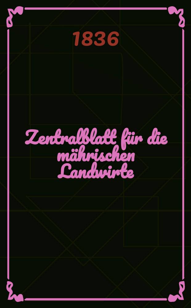 Zentralblatt für die mährischen Landwirte : Organ der k.k. Mährischen Landwirtschaftsgesellschaft. Bd.30 H.2, №20