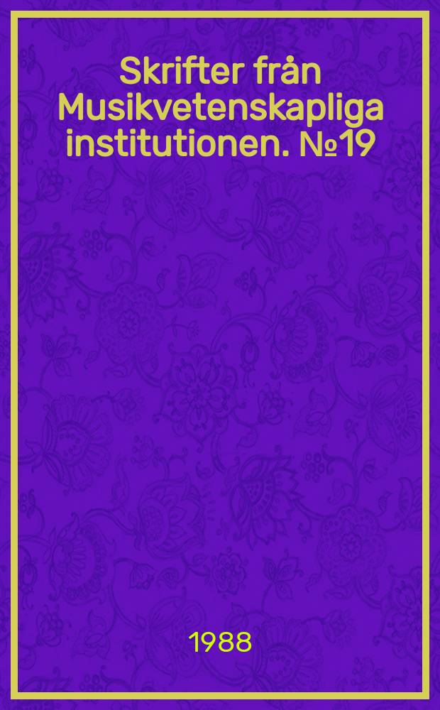 Skrifter från Musikvetenskapliga institutionen. № 19 = Skrifter från Musikvetenskapliga institutionen. № 59 : "O, ädle Svensk!" = О благородный шведский! : Вокальная свобода епископа Томаса в музыке и политике