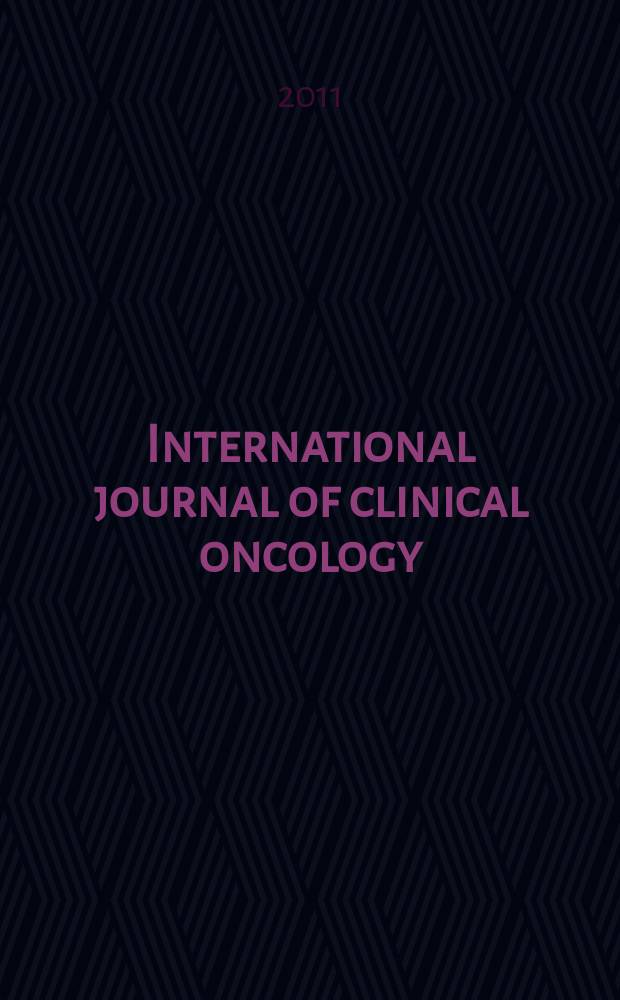 International journal of clinical oncology : Offic. j. of the Japan soc. of clinical oncology. Vol. 16, № 5