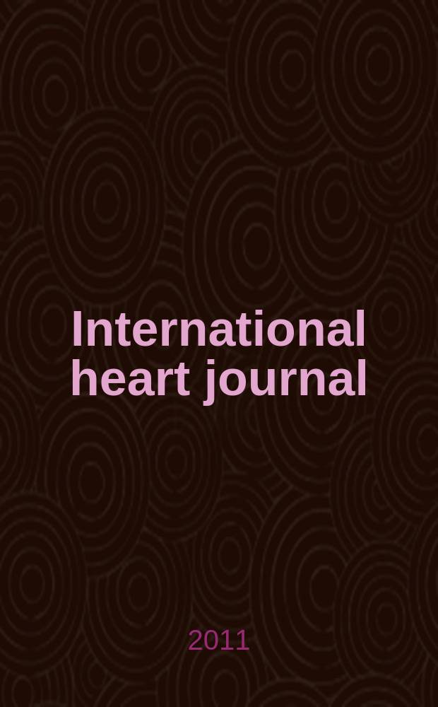 International heart journal : [Form. Japanese heart journal]. Vol. 52, № 6