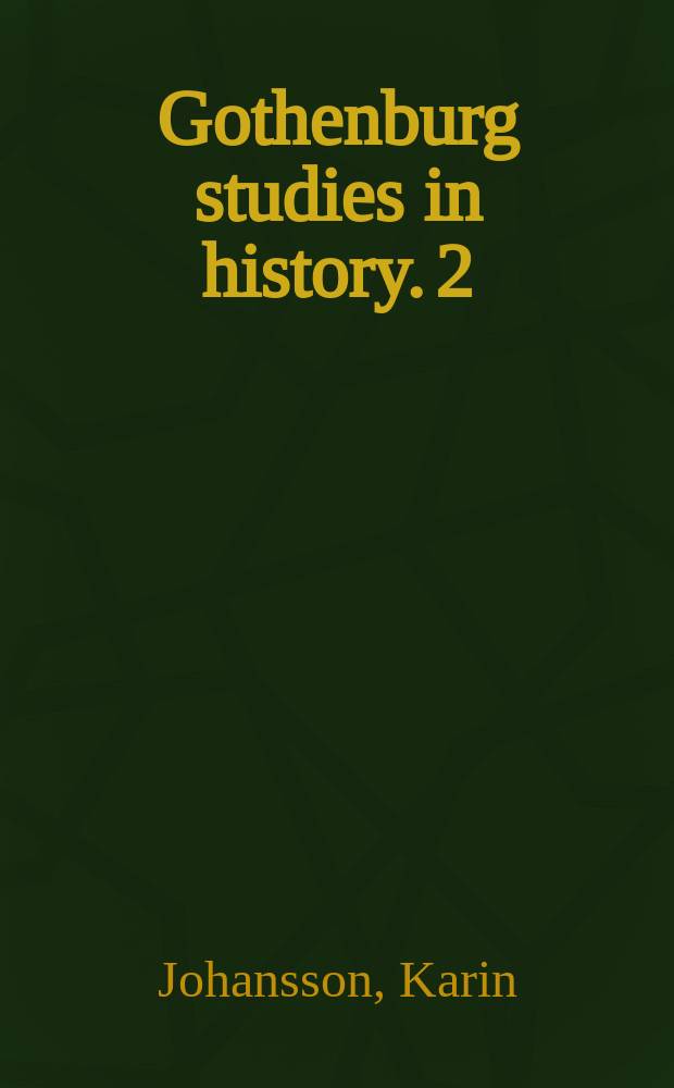 Gothenburg studies in history. 2 : The birds in the Iliad = Птицы в "Илиаде" Гомера