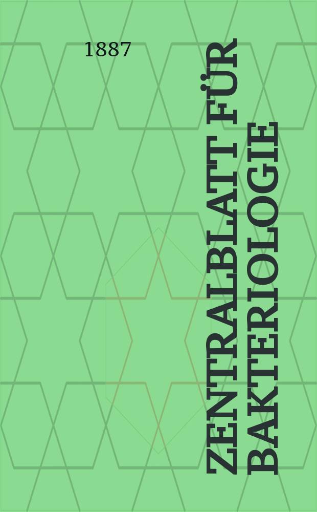 Zentralblatt für Bakteriologie : Med. microbiology, virology, parasitology, infectious diseases. Bd.1, №23