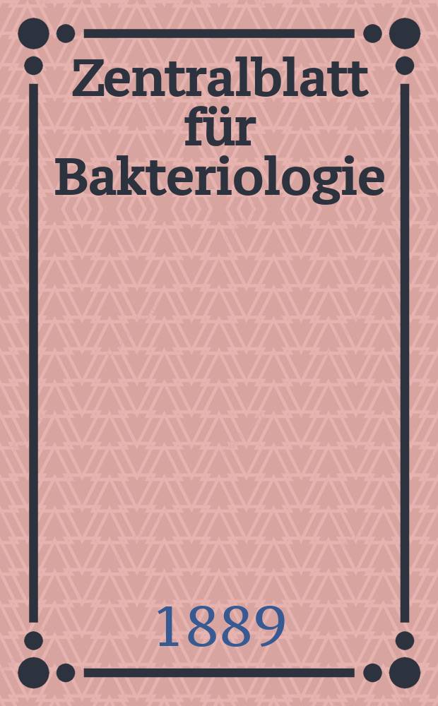 Zentralblatt für Bakteriologie : Med. microbiology, virology, parasitology, infectious diseases. Bd.6, №2