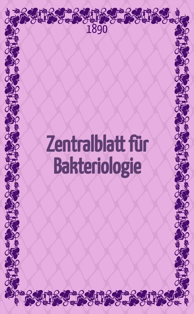 Zentralblatt für Bakteriologie : Med. microbiology, virology, parasitology, infectious diseases. Bd.7, №23