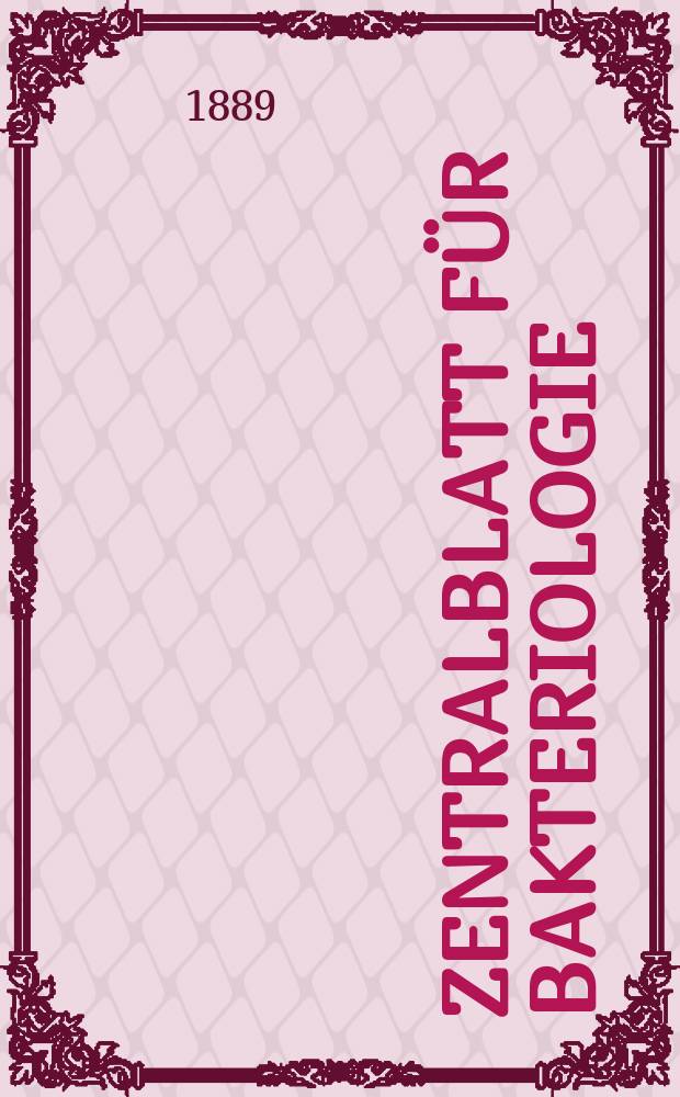 Zentralblatt für Bakteriologie : Med. microbiology, virology, parasitology, infectious diseases. Bd.5, №26