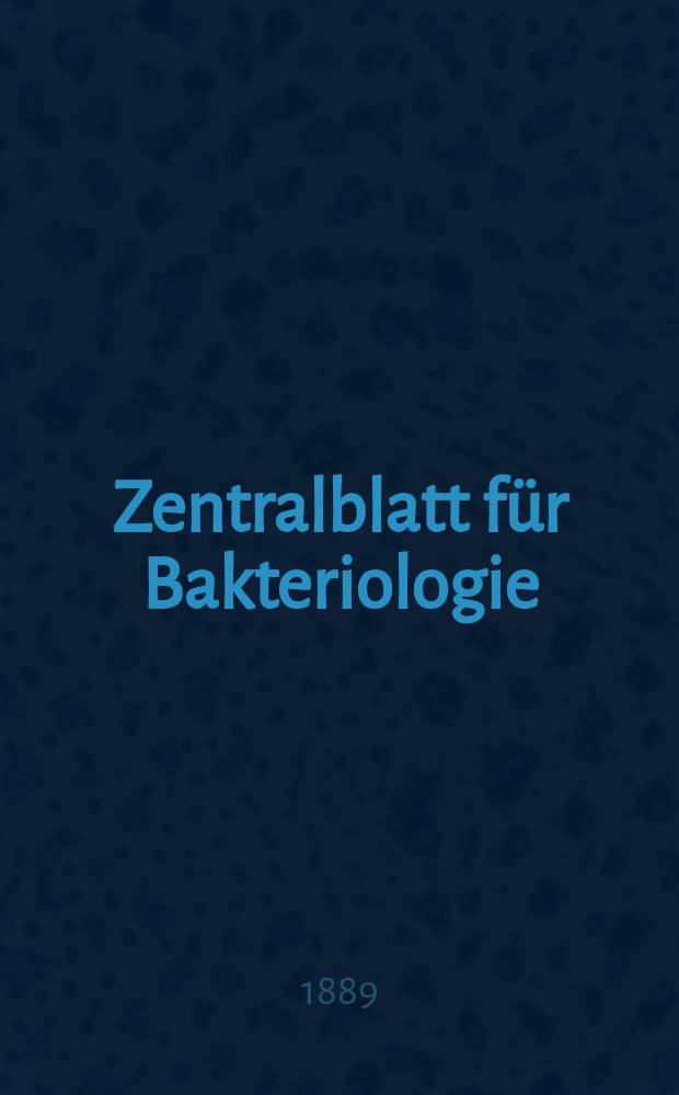 Zentralblatt für Bakteriologie : Med. microbiology, virology, parasitology, infectious diseases. Bd.6, №9