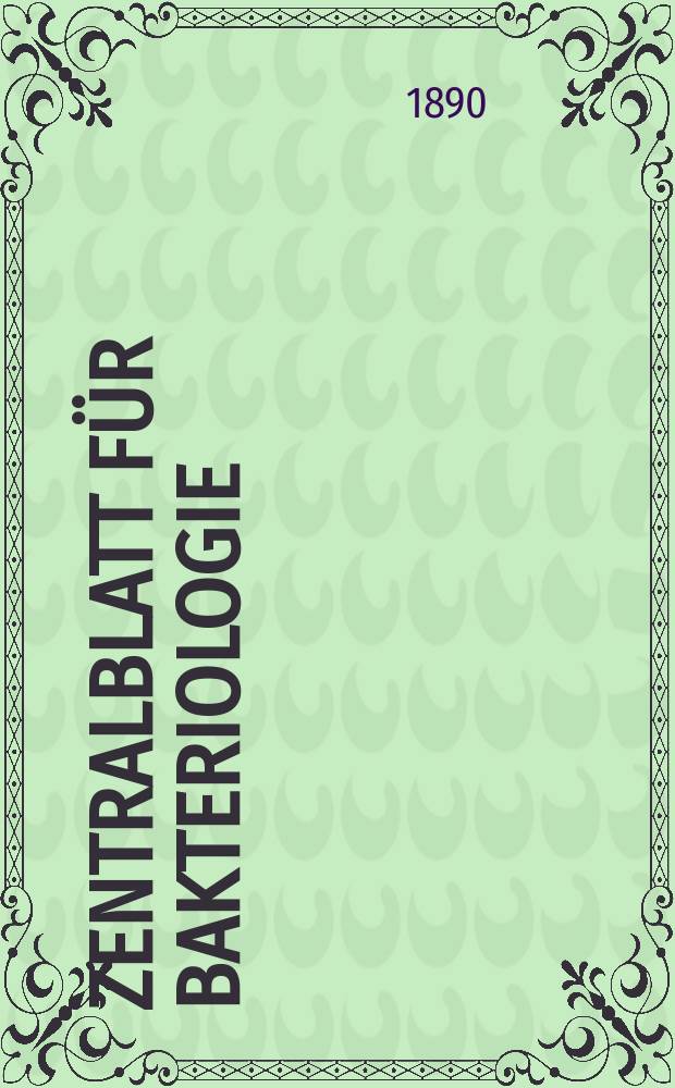 Zentralblatt für Bakteriologie : Med. microbiology, virology, parasitology, infectious diseases. Bd.8, №17