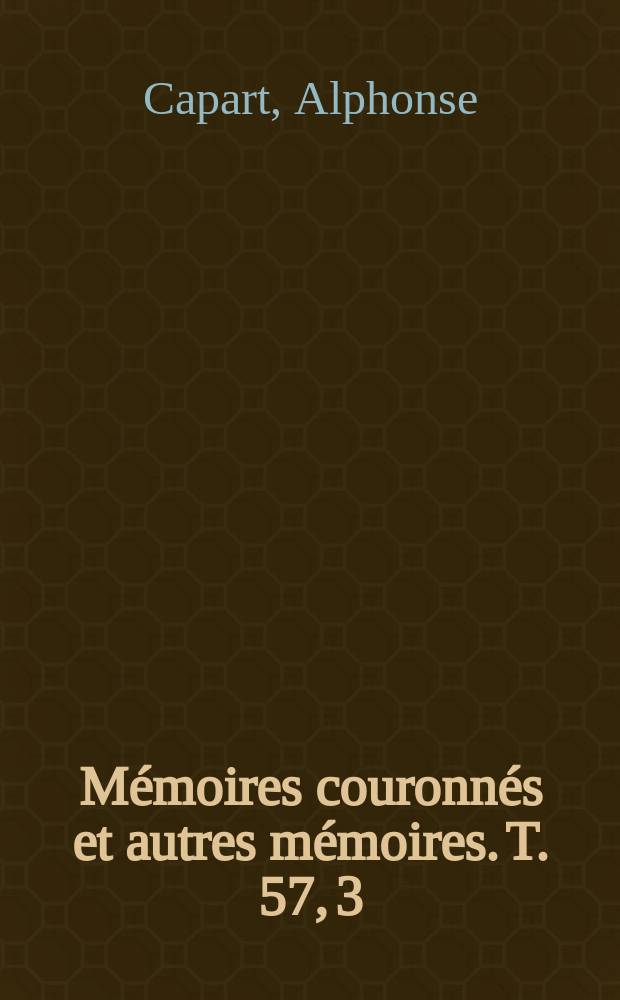 Mémoires couronnés et autres mémoires. T. 57, 3 : La propriété individuelle et le collectivisme = Индивидуальная собственность и коллективизм
