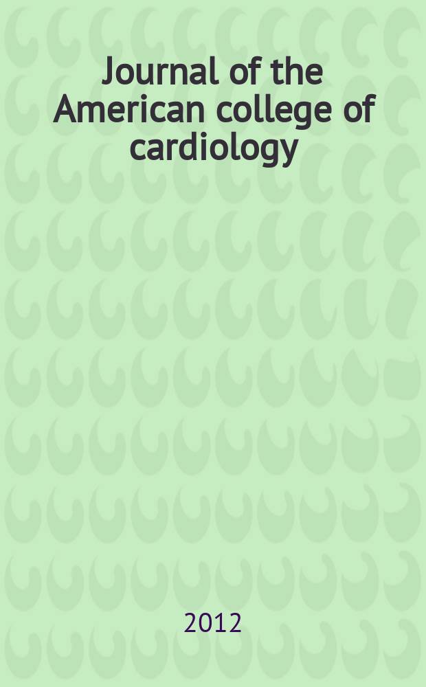 Journal of the American college of cardiology : JACC. Vol. 59, № 1