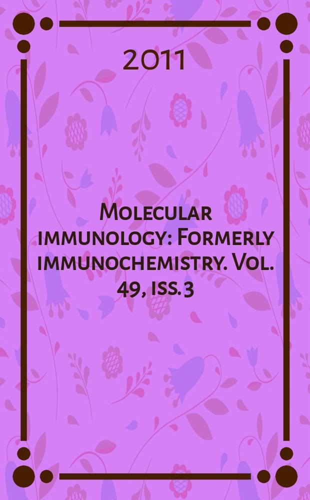 Molecular immunology : Formerly immunochemistry. Vol. 49, iss. 3