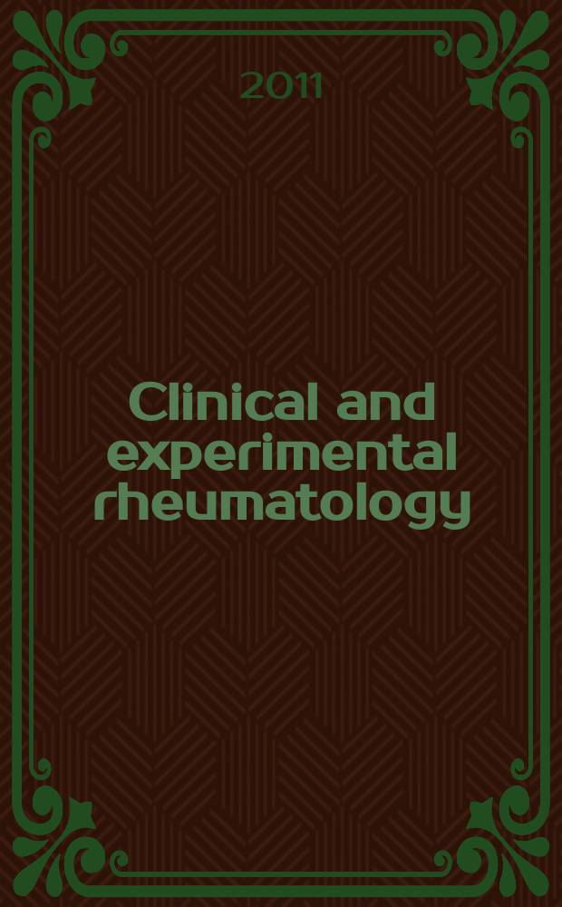Clinical and experimental rheumatology : An Intern. j. of rheumatic a. connective tissue diseases. 2011 к vol. 29, № 6, suppl. 69