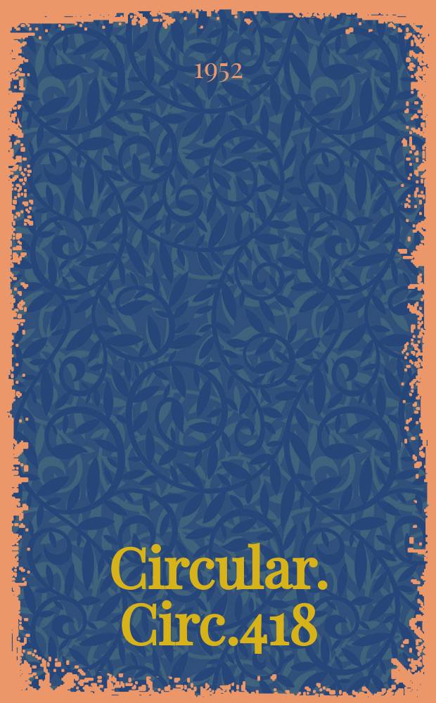 Circular. Circ.418
