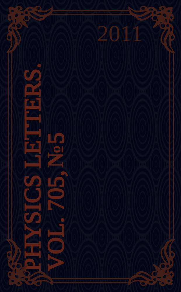 Physics letters. Vol. 705, № 5