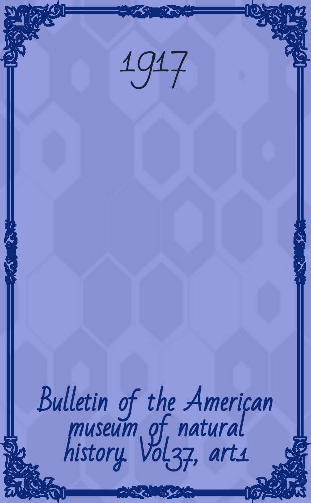 Bulletin of the American museum of natural history. Vol.37, art.1 : Insects of Florida = Бабочки