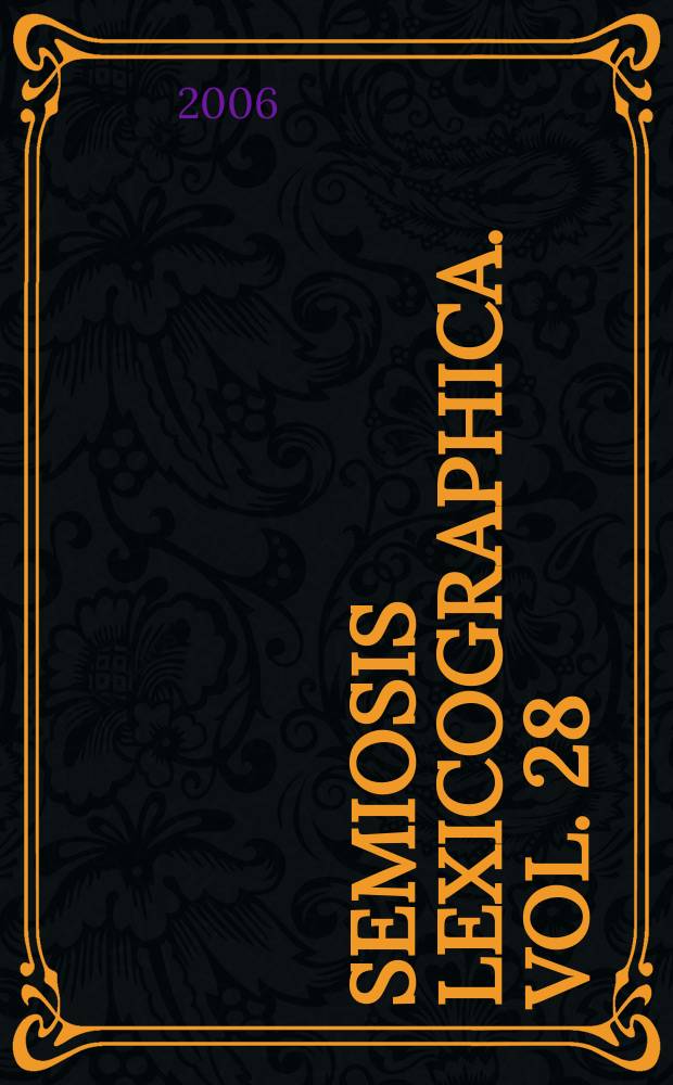 Semiosis lexicographica. Vol. 28 : Pochodzenie języka staro-cerkiewno...
