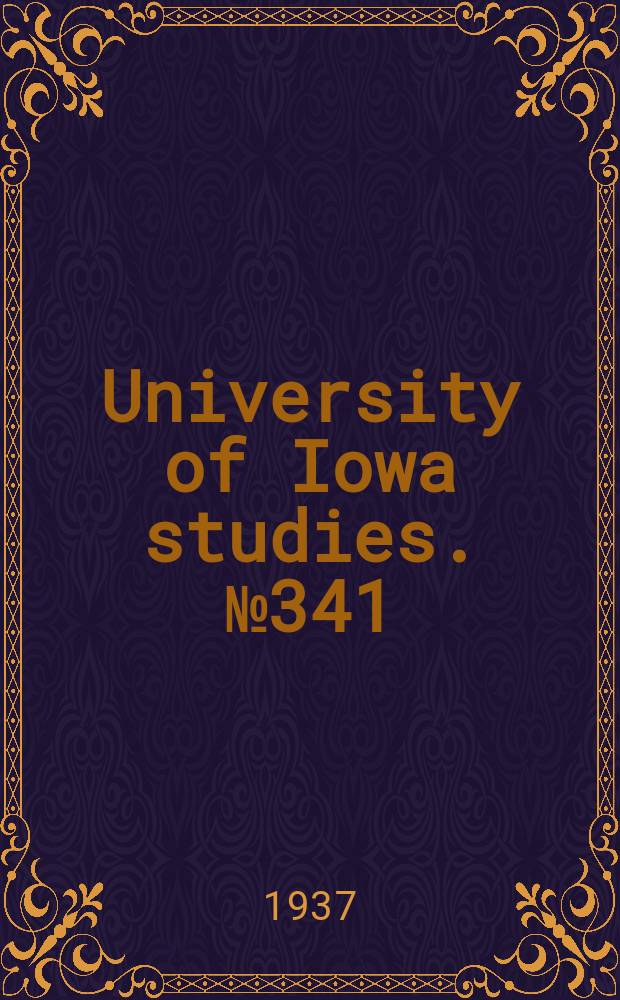 University of Iowa studies. № 341 : The transportation of detritus by flowing water
