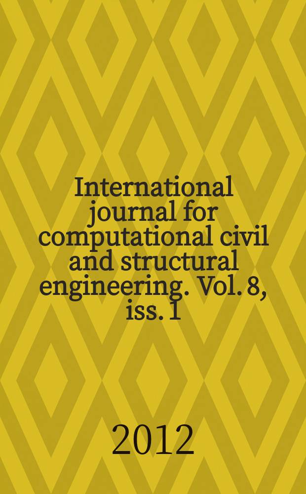 International journal for computational civil and structural engineering. Vol. 8, iss. 1