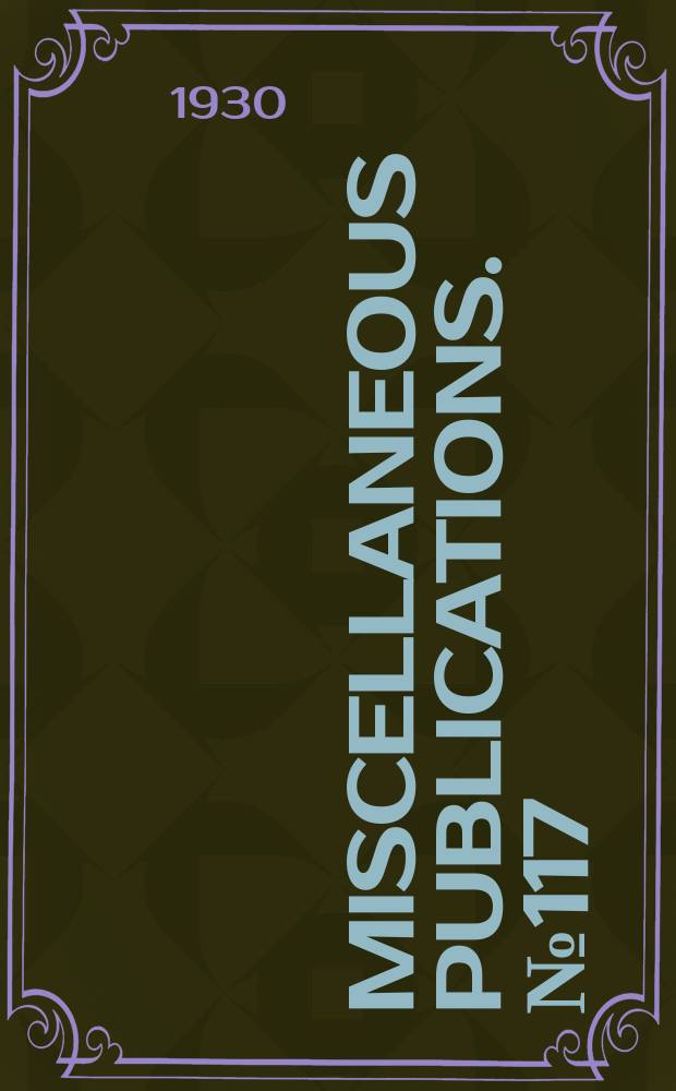 Miscellaneous publications. №117