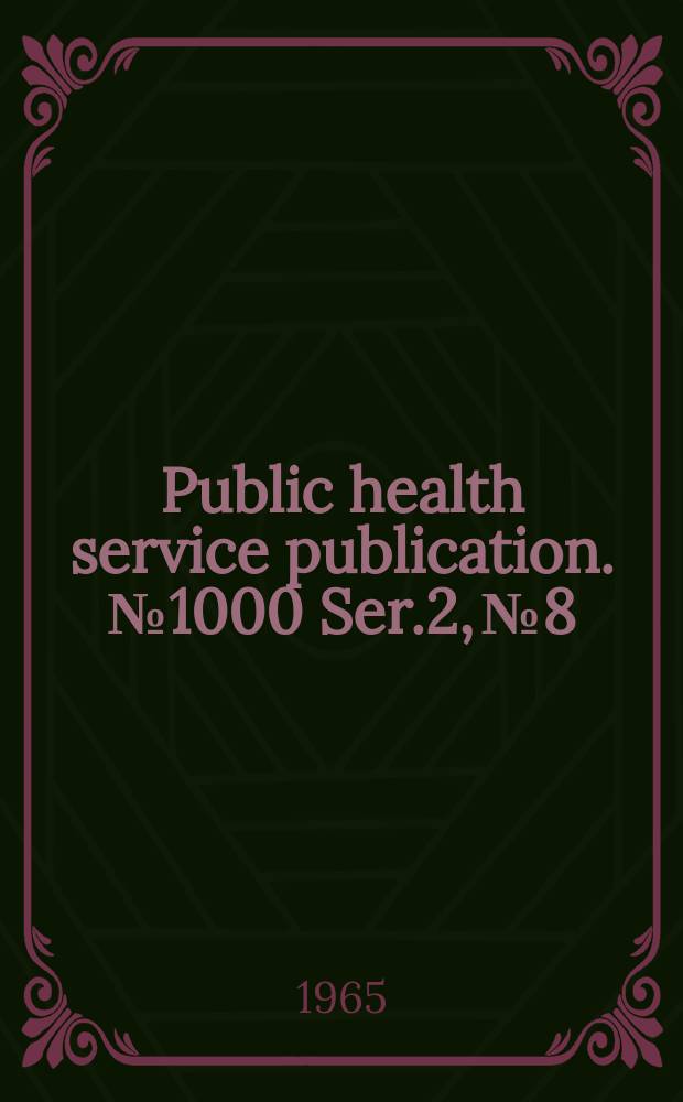 Public health service publication. №1000 Ser.2, №8 : Comparison of hospitalization reporting in three survey procedures
