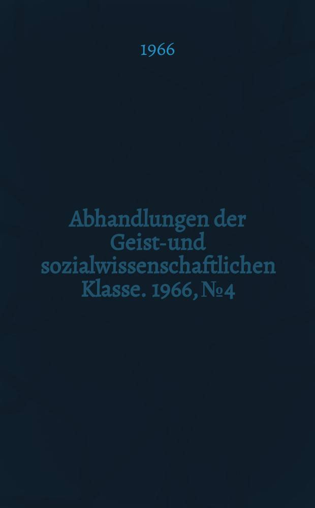 Abhandlungen der Geists- und sozialwissenschaftlichen Klasse. 1966, №4 : Mittelalterliche Überlieferung und Sprach und Siedlungsgeschichte im Ostniederdeutschen