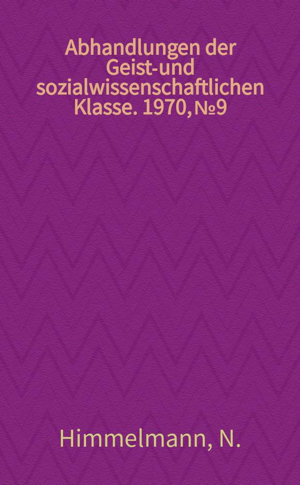 Abhandlungen der Geists- und sozialwissenschaftlichen Klasse. 1970, №9 : Sarkophage in Antakya