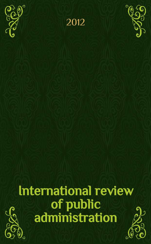 International review of public administration : IRPA. Vol. 17, № 1