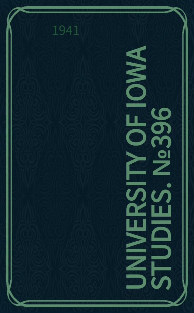 University of Iowa studies. № 396 : Investigations of the Iowa institite of hydraulic research, 1939-1940