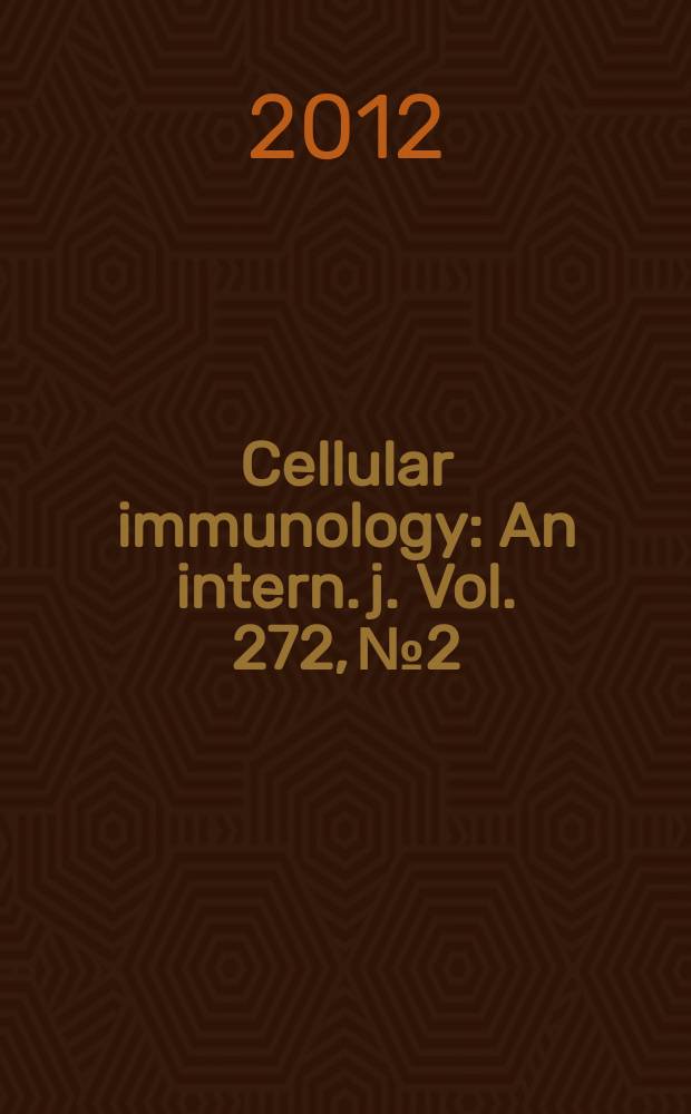 Cellular immunology : An intern. j. Vol. 272, № 2