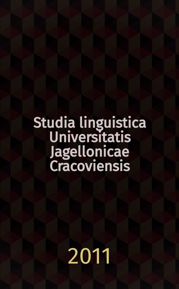 Studia linguistica Universitatis Jagellonicae Cracoviensis
