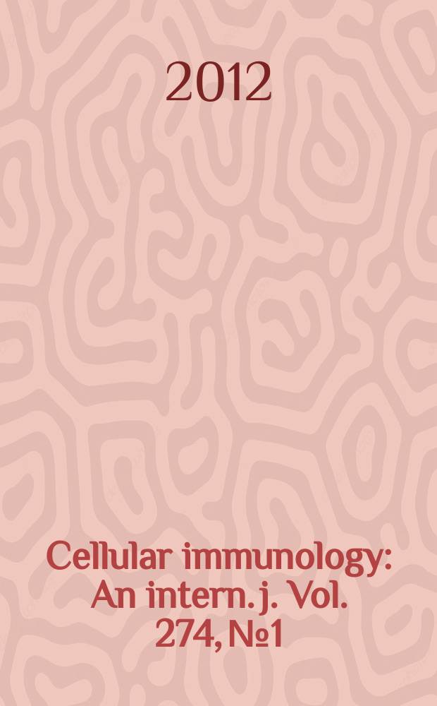 Cellular immunology : An intern. j. Vol. 274, № 1/2