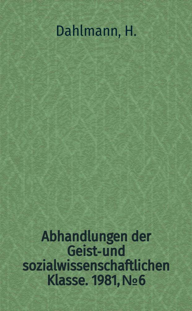 Abhandlungen der Geists- und sozialwissenschaftlichen Klasse. 1981, №6 : &Uuml;ber Aemilius Macer