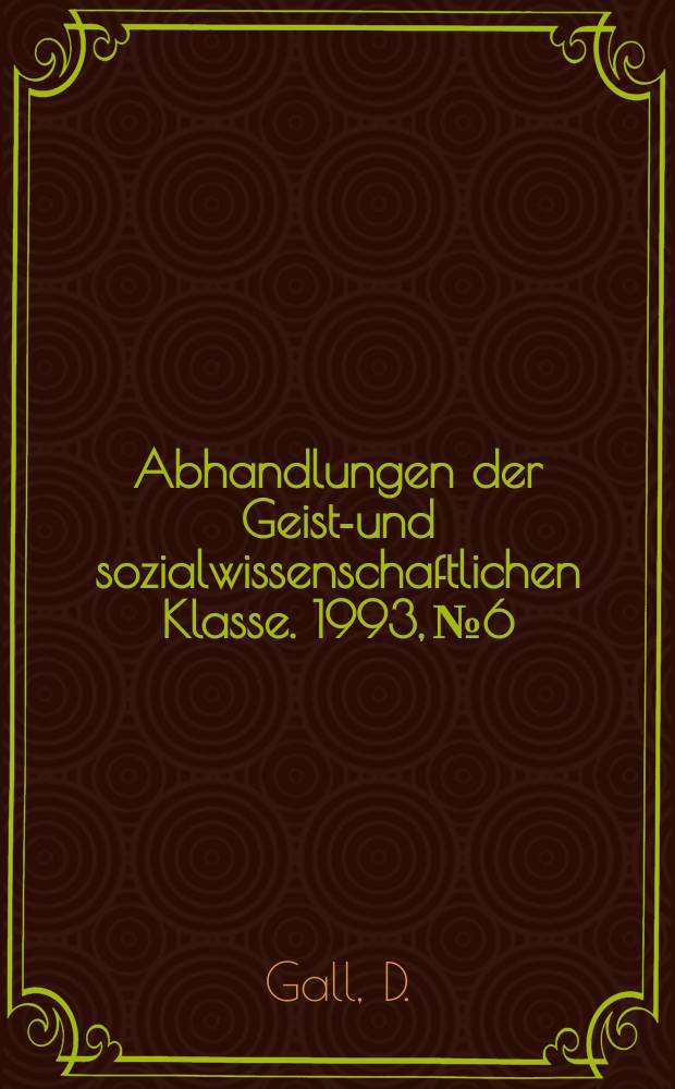 Abhandlungen der Geists- und sozialwissenschaftlichen Klasse. 1993, №6 : Ipsius umbra Creusae