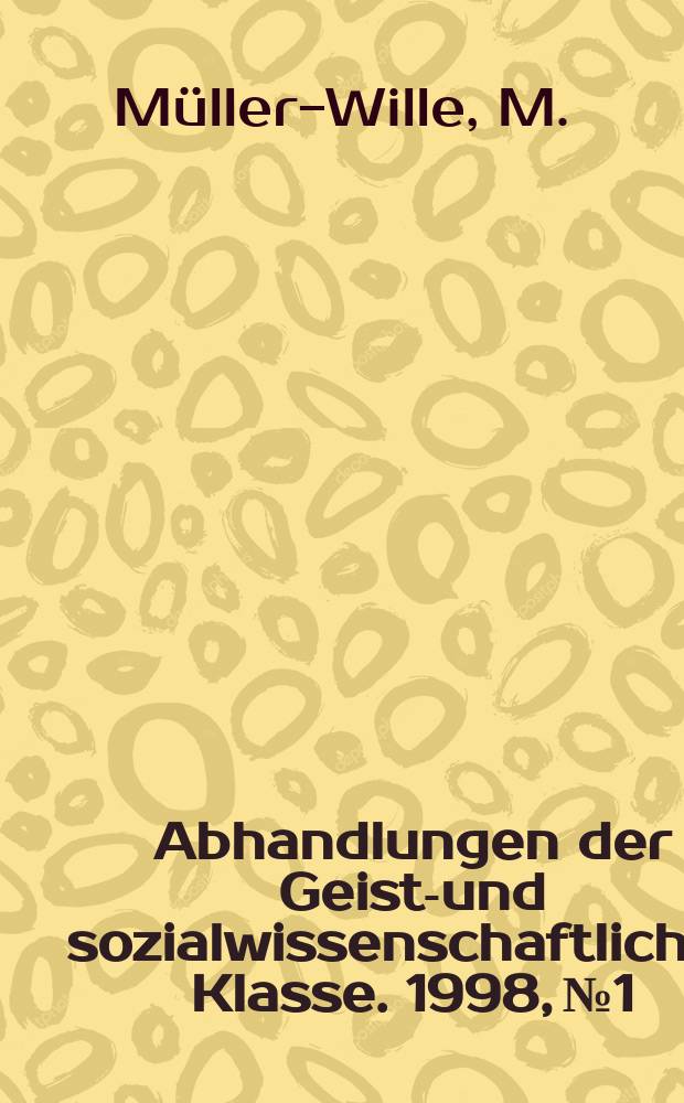 Abhandlungen der Geists- und sozialwissenschaftlichen Klasse. 1998, №1 : Zwei religiöse Welten : Bestattungen ...
