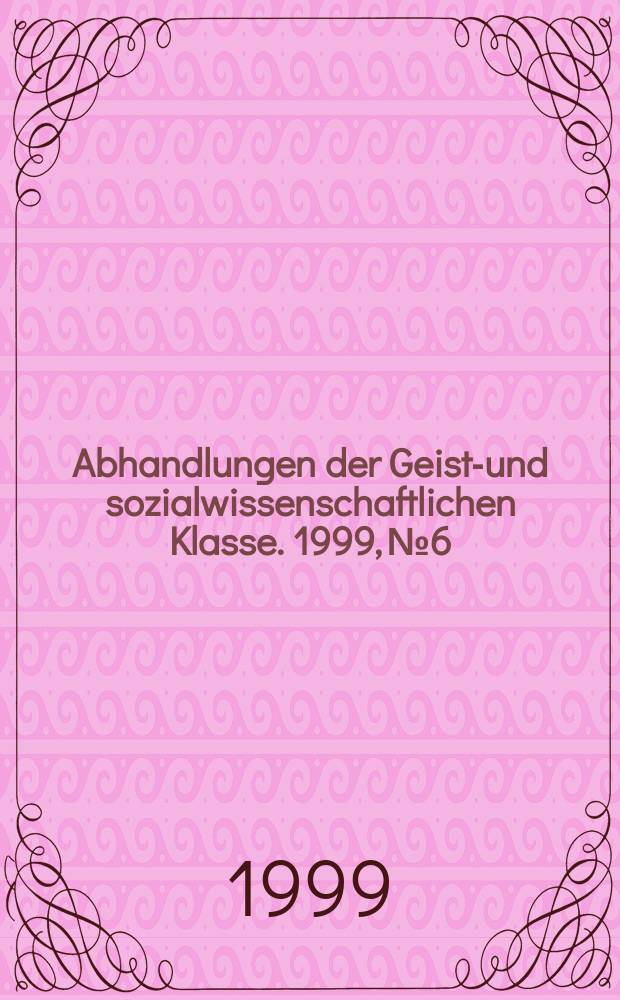 Abhandlungen der Geists- und sozialwissenschaftlichen Klasse. 1999, №6 : Studien zur Literatur des Theravāda